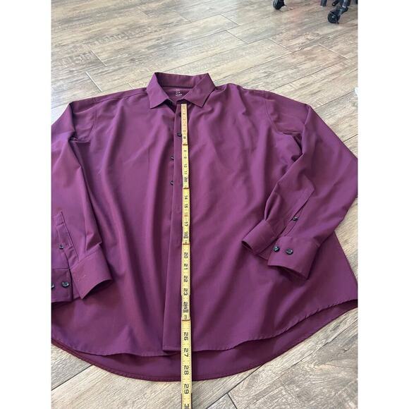 Michael Strahan Men's Purple Modern Fit Long Sleeves Button Down Shirt Size 2XL - Picture 3 of 5